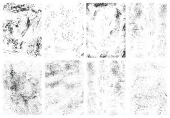Grunge texture set sticker monochrome - obrazy, fototapety, plakaty