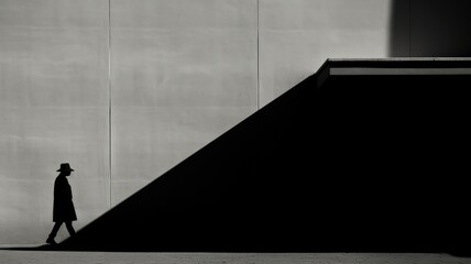 silhouette of person. Generative AI
