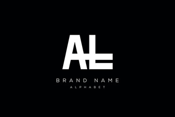 Letter A and L logo formed simple and modernity in golden color