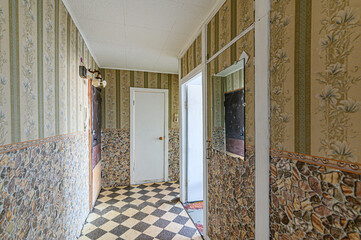 interior apartment room home decoration, preparation of house for sale old sloppy not modern