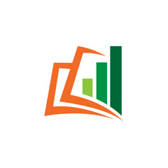 financial growth logo design vector
