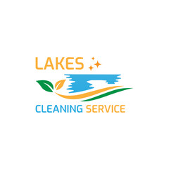 A logo of a scene at a lake
