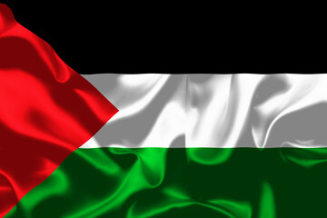 State of Palestine waving flag flag national day banner design texture illustration High Quality flag background