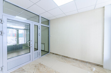 interior apartment public place, house entrance. doors, walls, staircase corridors