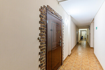 interior apartment public place, house entrance. doors, walls, staircase corridors