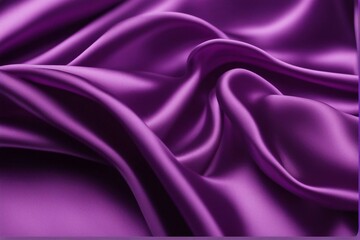 Fototapeta premium Violet Velvet Luxe: A Gorgeous Silk Satin Background with Soft Folds, Embracing the Smooth Surface of this Luxurious Fabric