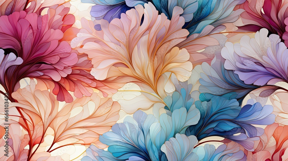 Poster a close up of a colorful flower pattern on a white background. generative ai