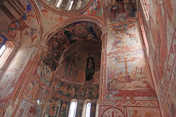 Medieval frescos in Gelati Monastery, Georgia