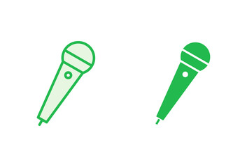 Microphone icon set. karaoke icon vector