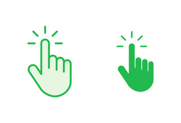 Obraz premium Hand cursor icon set. cursor icon vector. hand cursor icon click
