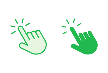 Hand click icon set. pointer icon vector. hand cursor icon vector