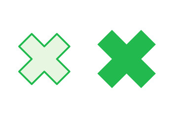 Close icon set. Delete icon vector. cross sign