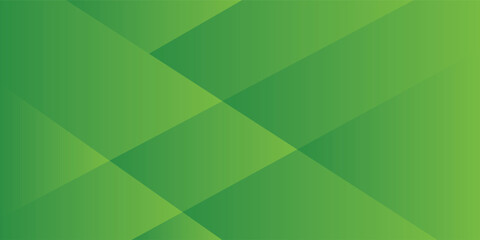 abstract green geometric banner background with diagonal stripes and shadow modern