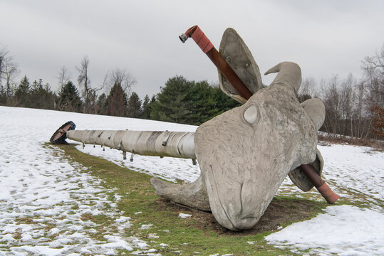 Art Omi sculpture winter new york overcast sky