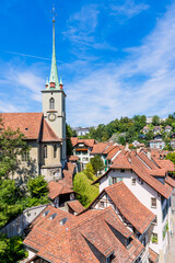 Dans les rues de la vieille ville de Berne capitale de la Suisse