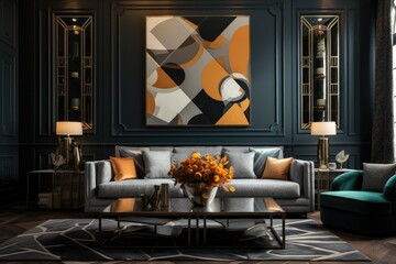 Art-Deco Inspired Living Room Elegance
