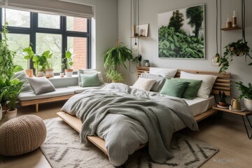 Simplistic Scandinavian Style Bedroom