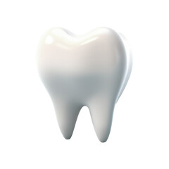 Dental model of a tooth, illustration as a concept of dental examination of teeth on transparent Background Generative AI