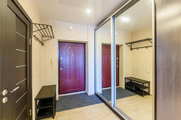 interior apartment room doors, renovation corridor lobby entrance hall