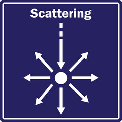 Optical Scattering Diagram Vector Image Illustration Isolated on White Background
