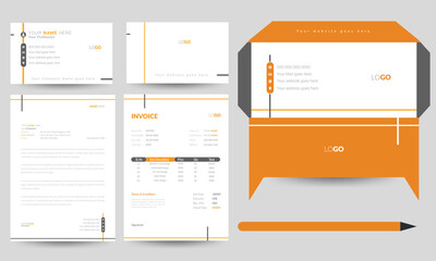 Corporate identity template design & Stationery template design, vector file layout design