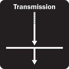 Optical Transmission Diagram Vector Image Illustration Isolated on White Background