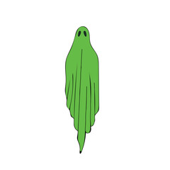halloween green ghost illustration
