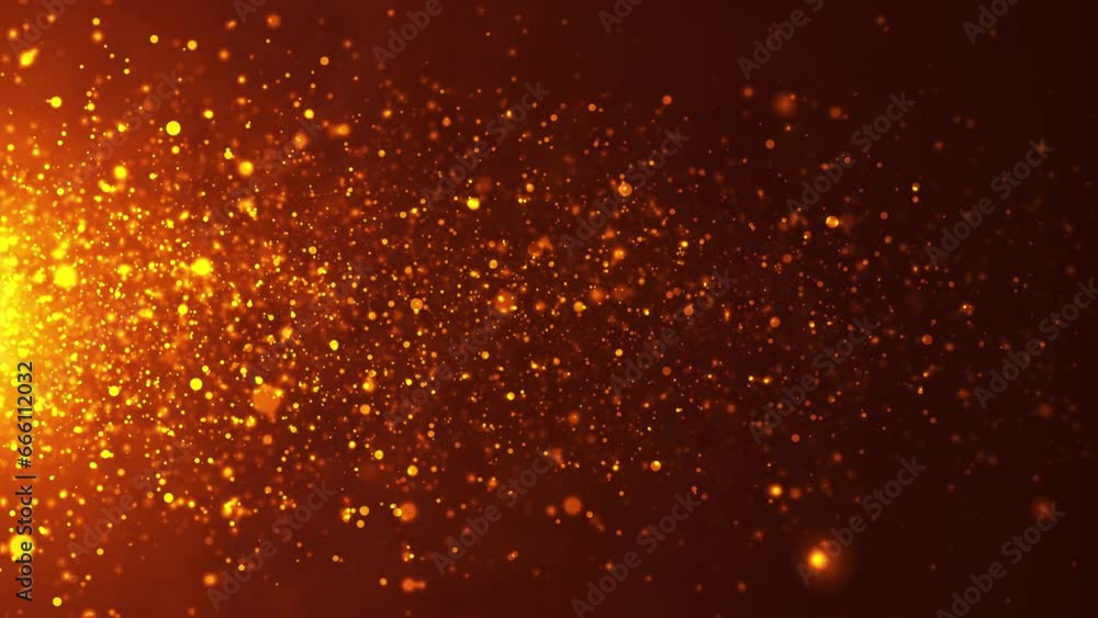 Poster dynamic wave of glowing particles. digital technology background. sparkling bright particles fly in 