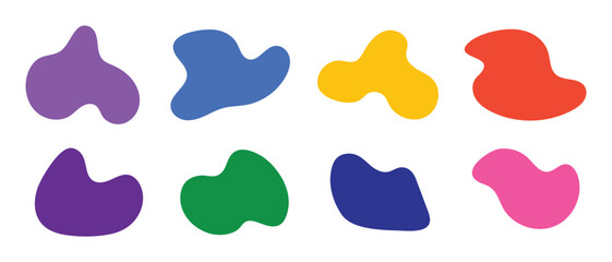 Abstract colorful organic amoeba blob shape. Vector illustration