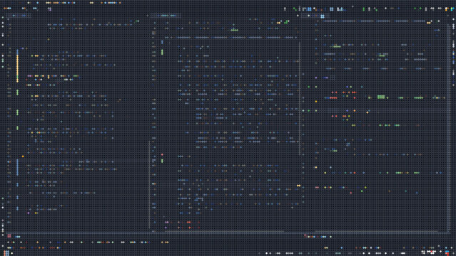 Programming console with dark background. Coding vector Illustration
