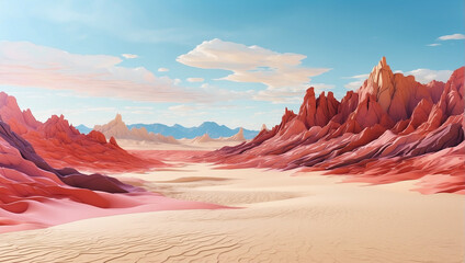 Abstract backdrop that captures the surreal essence of a desert landscape with a mesmerizing twist.