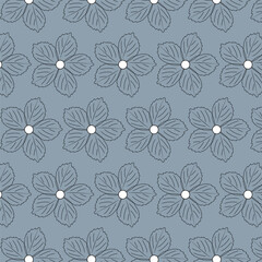 Floral seamless pattern with white background.