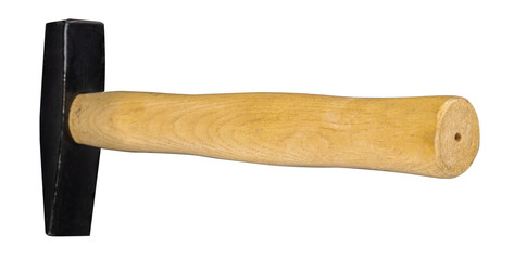 Hammer auf weißem Untergrund