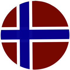 Obraz premium Norway's flag is round