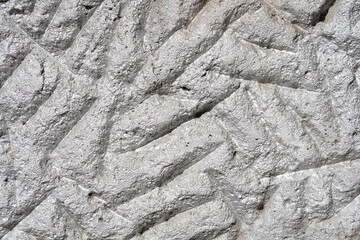 Relief Wall painted in silver