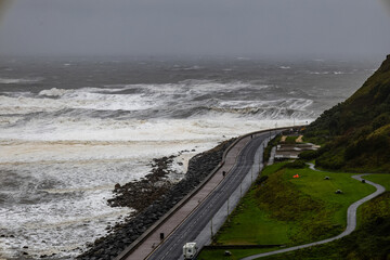 storm over the sea