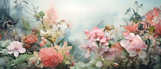 Obraz na płótnie Canvas Beautiful background with flowers