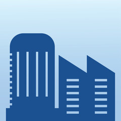 Building vector, clip art, and symbol. Flat design of  building concept and simple design