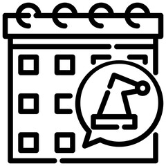 calendar christmas. vector single icon with dashed line style. suitable for any purpose, for example: website design, mobile app design, logo, and anything.