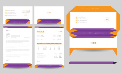Corporate identity template design & Stationery template design, vector file layout design