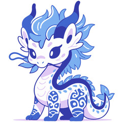 Blue dragon for Lunar New year