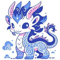 blue dragon with a tattoo