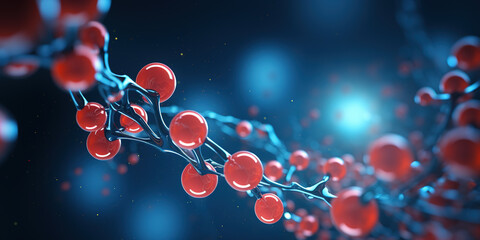 Abstract digital data background with glowing technology elements