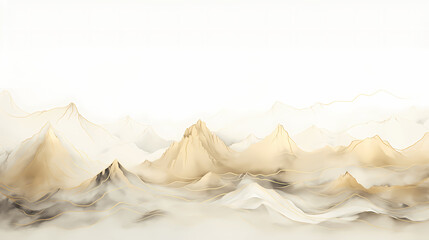Golden mountains graphic poster web page PPT background