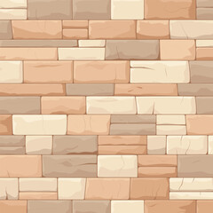 Old Stone Brick wall Vector illustration background - texture pattern
