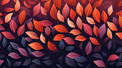 red and yellow leaves | generative AI