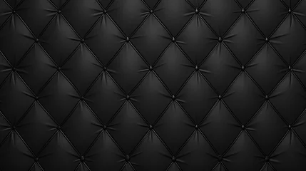 Deurstickers black leather upholstery background image   generative AI © No34