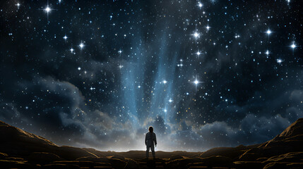 Fototapeta premium background with stars | generative AI