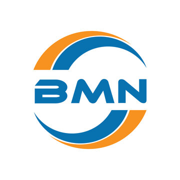 BMN letter logo design on a white background or Monogram logo design for entrepreneur and business.