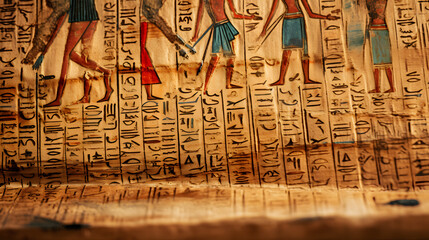 ancient egyptian hieroglyphics papyrus